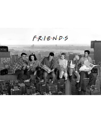 Friends - Lunch on a Skyscraper BW Friends - Lunch on a Skyscraper BW