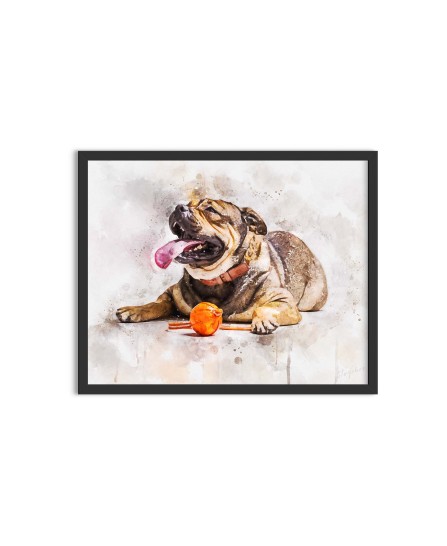 French bulldog - watercolor painting