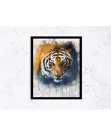 Siberian tiger - watercolor painting