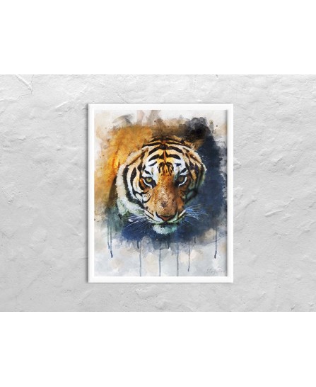 Siberian tiger - watercolor painting