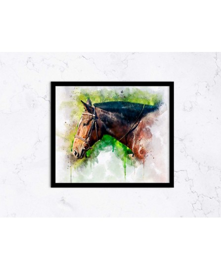 Brown horse - watercolor painting Brown horse - watercolor painting