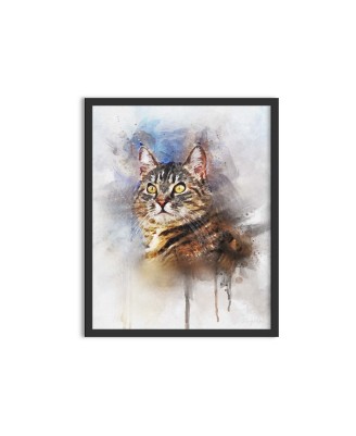 Home kitten - watercolor painting