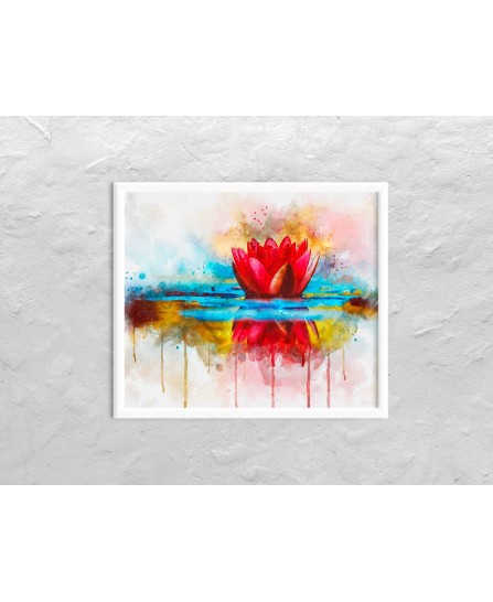 Water lily - watercolor painting Water lily - watercolor painting
