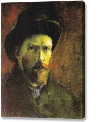 Van Gogh - Self-Portrait with Dark Felt Hat (canvas print) Van Gogh - Self-Portrait with Dark Felt Hat (canvas print)