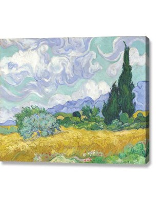 Van Gogh - Wheat Field with Cypresses (canvas print)