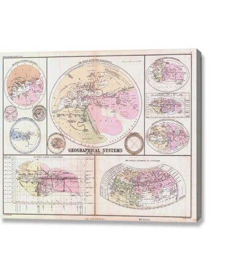Map - Geographical Systems of the Ancient (canvas print) Map - Geographical Systems of the Ancient (canvas print)