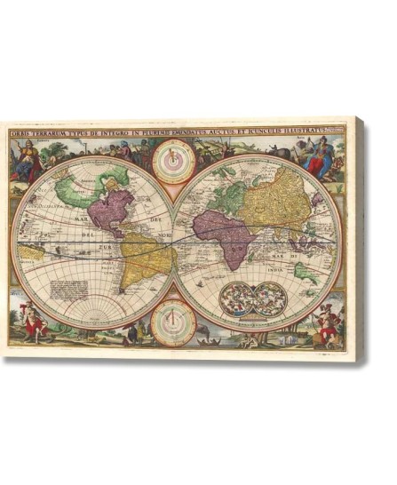 Map of the World - Orbis Terrarum (canvas print)