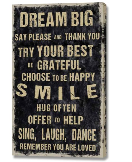 Dream Big - Typography Canvas Print