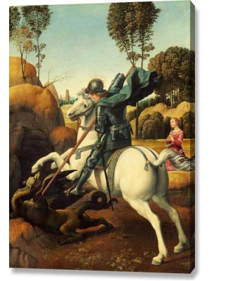 Raphael - St. George and The Dragon (canvas print) Raphael - St. George and The Dragon (canvas print)