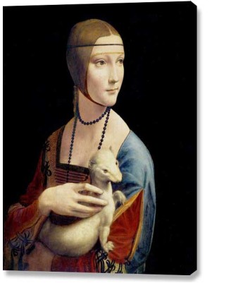 Leonardo Da Vinci - The Lady with an ermine (canvas print) Leonardo Da Vinci - The Lady with an ermine (canvas print)