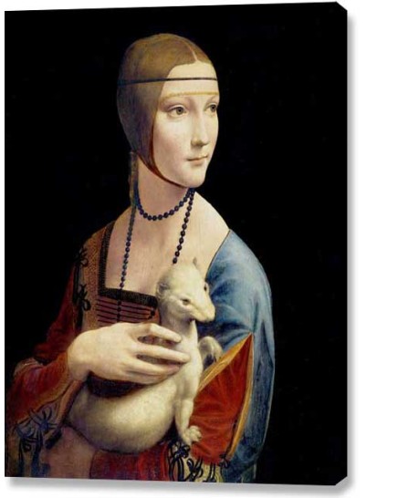 Leonardo Da Vinci - The Lady with an ermine (canvas print)