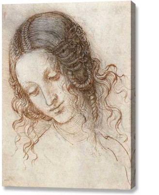 Leonardo Da Vinci - The Head of Leda (study) (canvas print)