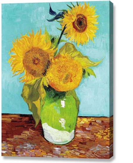 Van Gogh - Vase with 12 sunflowers (canvas print) Van Gogh - Vase with 12 sunflowers (canvas print)