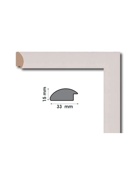 Custom size picture framing “White Uni 2”