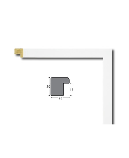 Custom size picture framing “White Uni 1”