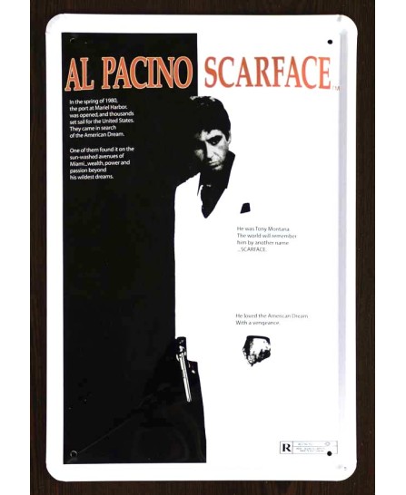 Scarface (Тони Монтана) - метална табела 20х30см Scarface (Тони Монтана) - метална табела 20х30см
