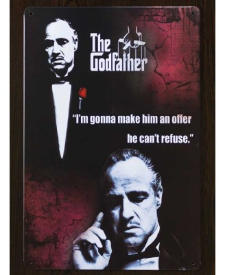 The Godfather (Offer) - tin sign 20x30cm The Godfather (Offer) - tin sign 20x30cm