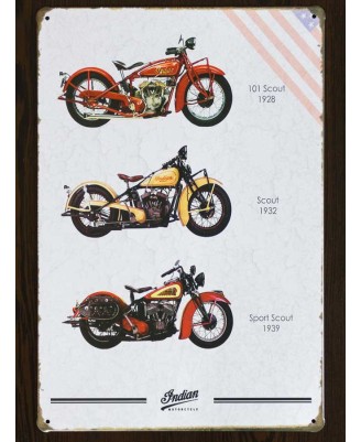 Indian Motorcycles - tin sign 20x30cm