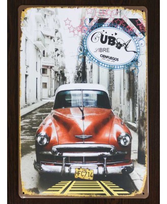 Куба (Red Classic) - метална табела 20x30cm Куба (Red Classic) - метална табела 20x30cm