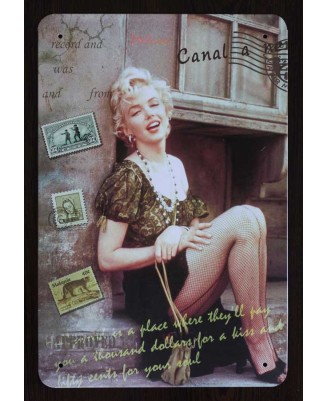 Marilyn Monroe - tin sign 20x30cm Marilyn Monroe - tin sign 20x30cm
