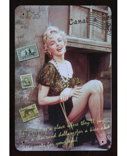 Marilyn Monroe - tin sign 20x30cm Marilyn Monroe - tin sign 20x30cm