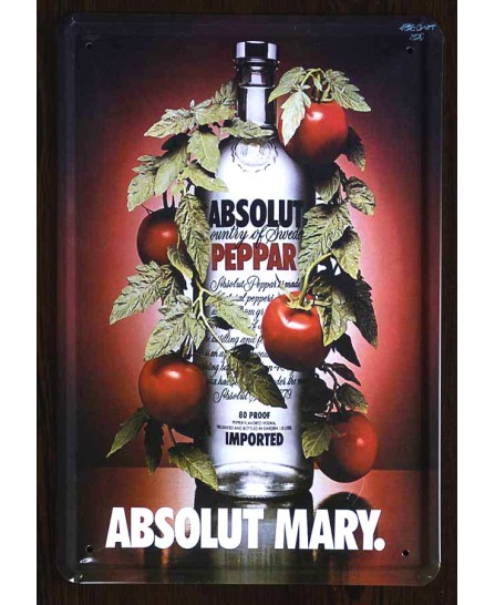 Absolute Mary - tin sign 20x30cm