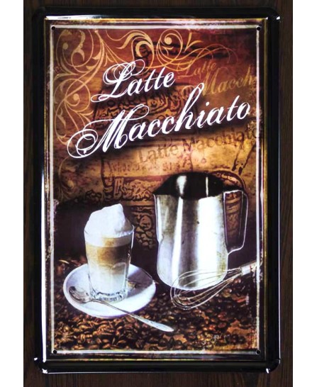 Coffee Latte Macchiato - tin sign 20x30cm