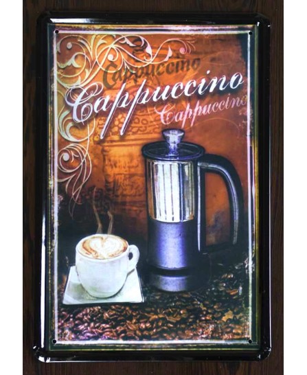 Coffee Cappuccino - tin sign 20x30cm