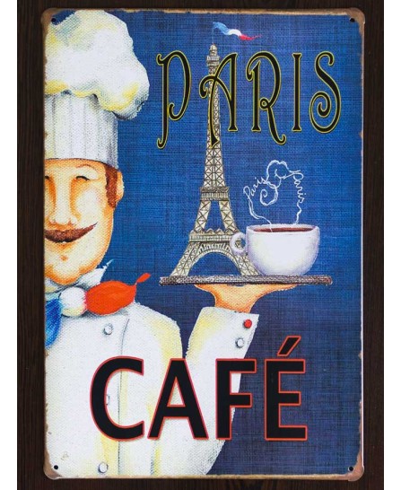Paris Cafe - tin sign 20x30cm