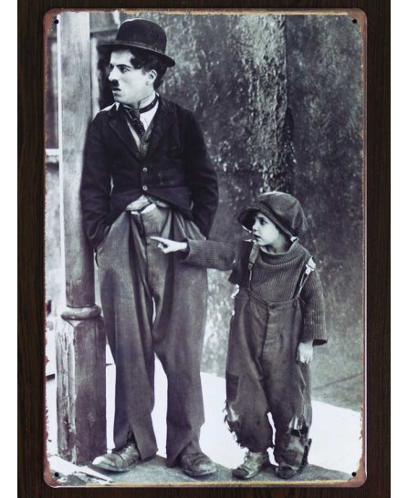 Charlie Chaplin (The Kid) - tin sign 20x30cm Charlie Chaplin (The Kid) - tin sign 20x30cm