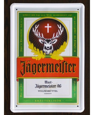 Ягермайстер (Jagermeister) - метална табела 20х30см Ягермайстер (Jagermeister) - метална табела 20х30см