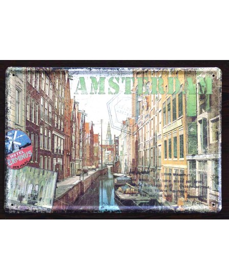 Amsterdam (Travel) - tin sign 20x30cm Amsterdam (Travel) - tin sign 20x30cm