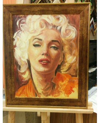 Marilyn Monroe Portrait - Oil on canvas 40x50cm Marilyn Monroe Portrait - Oil on canvas 40x50cm