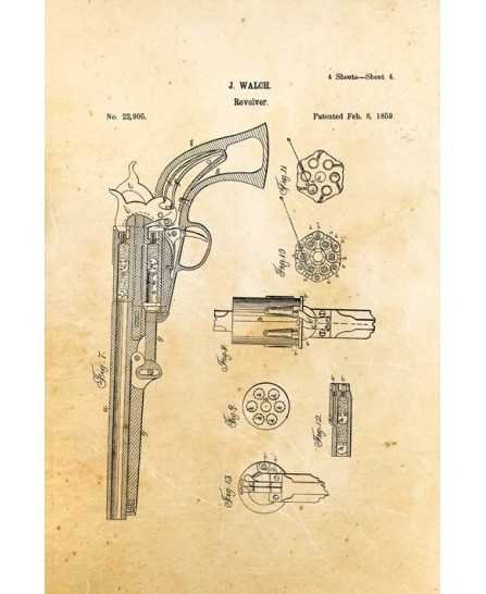Patent - Revolver-1859 (40x60cm)