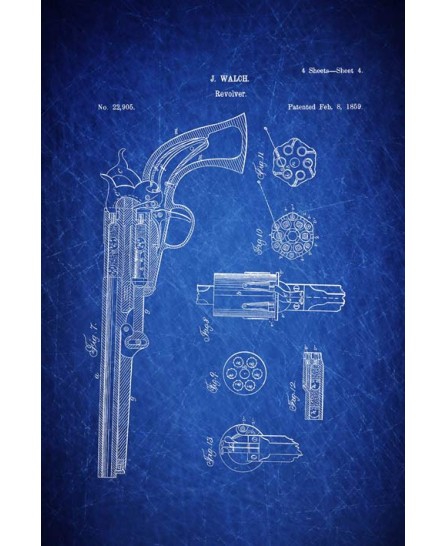 Patent - Revolver-1859 (40x60cm)