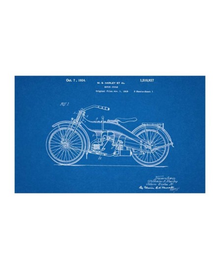 Патент - Харли Мотоциклет 1924 (40х60см) Патент - Харли Мотоциклет 1924 (40х60см)