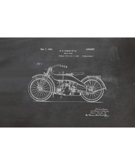 Патент - Харли Мотоциклет 1924 (40х60см) Патент - Харли Мотоциклет 1924 (40х60см)