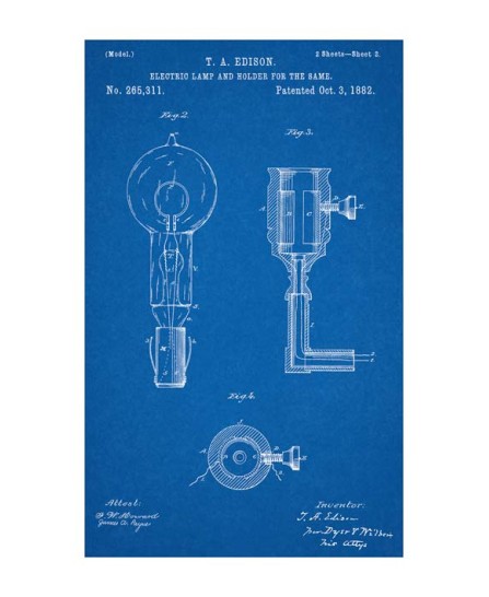 Patent - Edison Lamp 1882 (40x60cm)