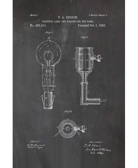 Patent - Edison Lamp 1882 (40x60cm)