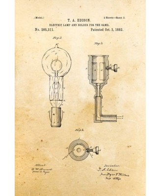 Patent - Electric Lamp 1882 (40x60cm) Patent - Electric Lamp 1882 (40x60cm)