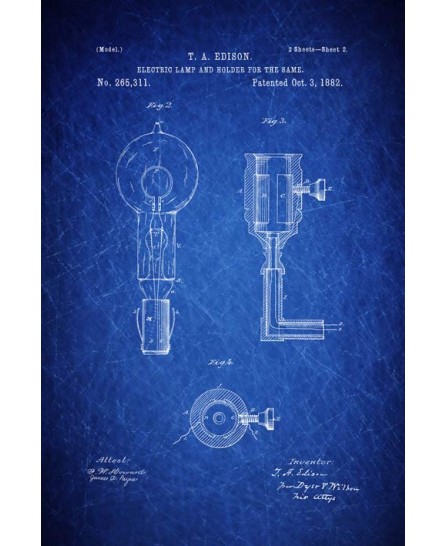 Patent - Edison Lamp 1882 (40x60cm)