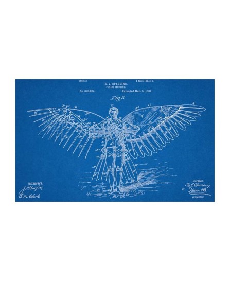 Patent - Flying Machine 1889 (40x60cm)