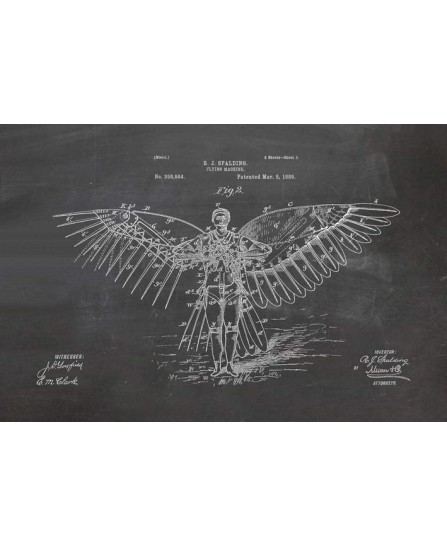 Patent - Flying Machine 1889 (40x60cm)