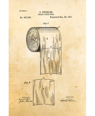 Patent - Toilet Paper Roll 1891 (40x60cm) Patent - Toilet Paper Roll 1891 (40x60cm)
