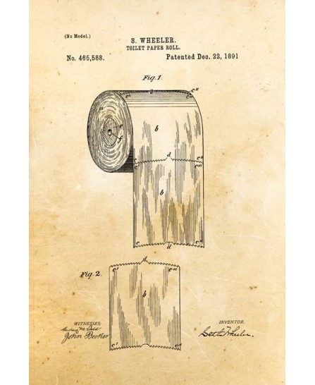 Patent - Toilet Paper Roll 1891 (40x60cm)