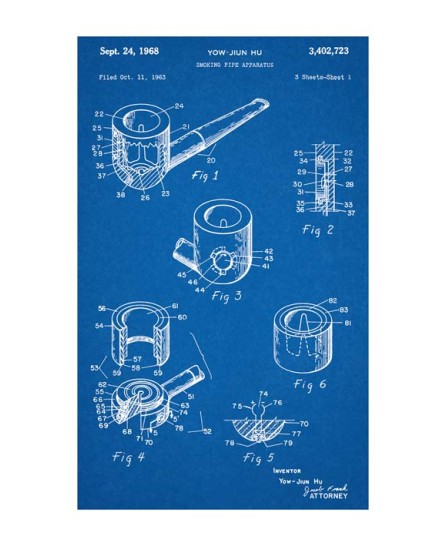 Patent - Smoking Pipe 1968 (40x60cm)