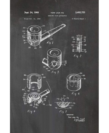 Patent - Smoking Pipe 1968 (40x60cm)
