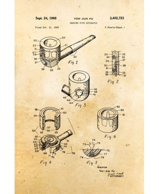 Patent - Smoking Pipe 1968 (40x60cm) Patent - Smoking Pipe 1968 (40x60cm)