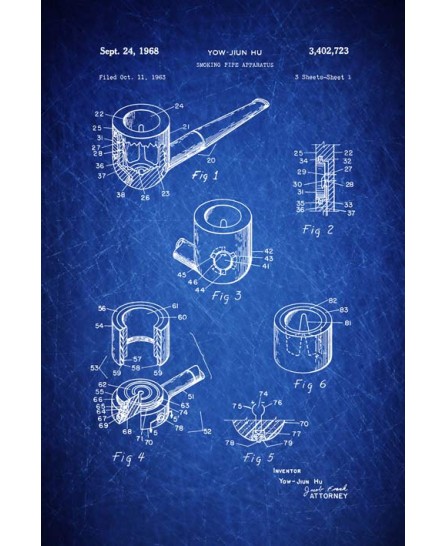 Patent - Smoking Pipe 1968 (40x60cm)