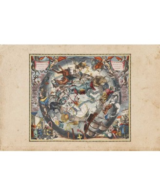 Карта на южните съзвездия (Cellarius 1646)